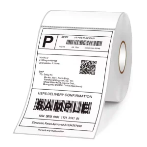 Free Sample 4×6 Direct Thermal Labels Custom Waterproof Shipping Address Stickers 100x150mm Thermal Label Roll