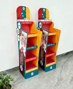 Free Standing Floor Retail Store PVC Board Stationery Merchandising Display Rack Stationery Display Stand