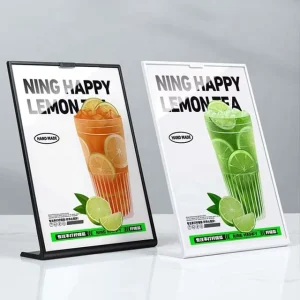Free Standing Leaflet Display Stand Acrylic Poster Menu Holder Custom Inches Acrylic Slant Back Sign Holder