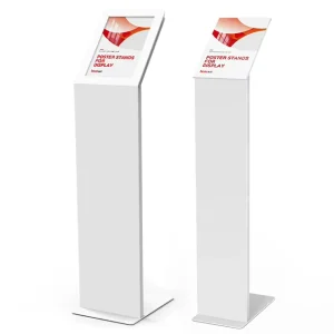 Freestanding Metal Poster Display Stand with Easy Assembly for Indoor Outdoor Use in Retail Stores