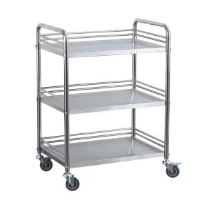 Freight Cost Saving Custom Size Available Three layer Disassemblable Easy to clean Stainless Steel Hospital Medical Trolley