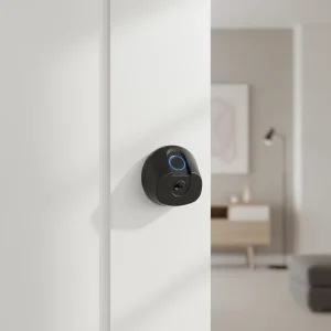 Front Exterior Door Lever Lockset Single Cylinder Deadbolt Anti Theft Fingerprint Key Tuya App Control Memory Aluminum Alloy