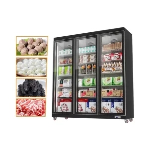 Frozen Display Cabinet Commercial Refrigerator Milk Cabinet Supermarket Upright Freezer Beef Lamb Fresh Meat Cabinet