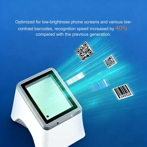 Full Code Recognition Barcode Scanners with 360° Scanning Professional Mobile Payment Reader for Cashier Counter