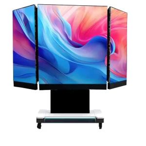 Full HD P1.25 Floor Standing Folding LED Display High Contrast LED Video Wall for Conference Room Presentation