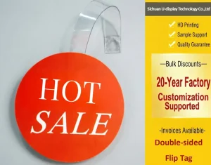 Fully Customized Double-sided Plastic Shelf Wobbler for Supermarket Shelves BPA Free Eco Friendly Wire Price Tag Holder