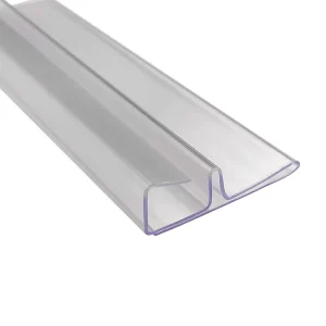 GQ 13 Customized Transparent Metal Basket Frame PVC Profile Plastic Supermarkets Card Rack Hanging Price Tag Label Strip