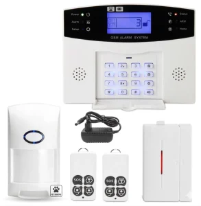 GSM Home Alarm System Wireless 433MHz LCD Security Kit with Pet-Immune Motion Detector Voice Prompt for House Anti-theft