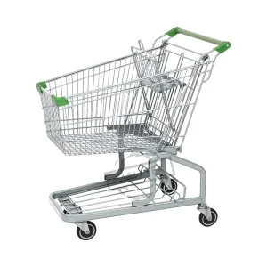 German Metal Supermarket Shopping Trolley for Convenience Store With Coin Lock