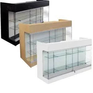 Glass Cabinets Retail Shop Checkout Counter Cash Table Cashier Counter Store Furniture Counter Display Case