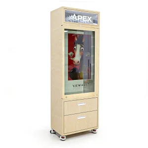 Glass Door Cigarette Display Cabinet with LED Light and Drawer Smoke Shop Showcase Retail Store Fixtures Display Rack