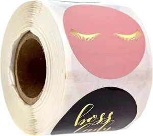 Gold Foil Custom Embossed Waterproof UV Printed Other Material Hot Stamping Shape Stickers Gift Craft 1 Inch