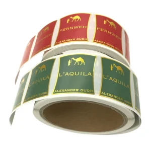 Gold Foil Vinyl Durable Roll Self Adhesive Waterproof Perfume Bottle Label Sticker Logo Label