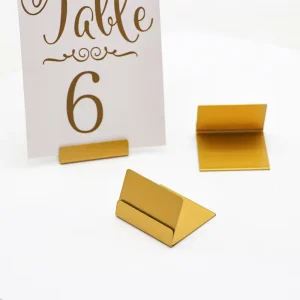 Gold Silver Black Color L Shaped Table Card Holders Metal Place Card Holder for Photo Displays Price Tags Food Labels