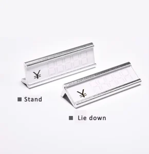 Gold Sliver Mini Customizable Digital Dollar Price Tag Metal Display Stand Number Holder for Store