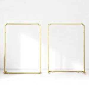 Golden Metal Clothes Display Rack for Clothing Store Clothes Rack for Garment Shop