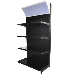 Gondola Metal Supermarket Shelves 5 Shelf Light Duty Display Rack With Adjustable Back Quick Installation Eco Friendly Design