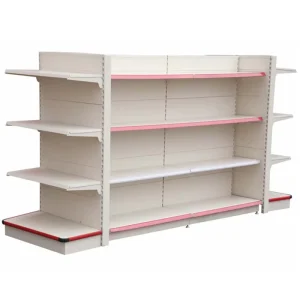 Gondola Shelving Heavy Duty 5-Shelf Adjustable Back Metal Supermarket Grocery Store Equipment Rack