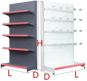 Gondola Supermarket Shelves Metal Display Racks Grocery Store Shelving for Retail Shop Rack
