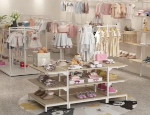 Graphic Design One-Stop Boutique Store Multi-purpose Display Fixtures Clothing Clothes Display Racks Shelf Garment Display Rack