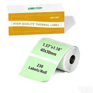 Green 40x30mm 1.57×1.18inch 230 Labels Roll Smart Printer Universal Direct Thermal Labels