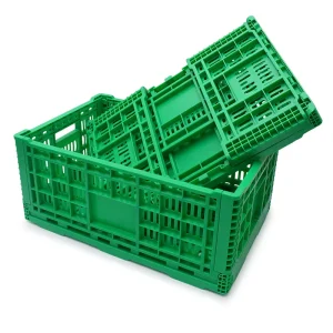 Green Foldable Storage Box Multiple Types of Foldable Containers Plastic Turnover Box