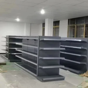 Grey Double Sided Shelf Special Offer Good Quality Top ranking Products Gondola Mart Racks Shelves In The Supermarket
