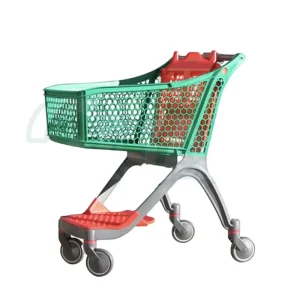 Grocery Malls Supermarket Cart Plastic Shopping Trolley for Convenient Shopping