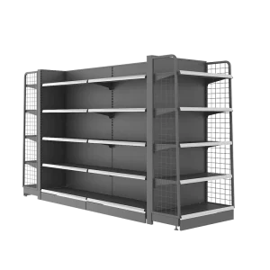 Grocery Retail Stores Heavy Duty Double Sided Cold Rolled Steel Supermarket Shelves