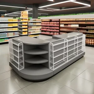 Grocery Store Cashier Desk Simple Modern Counter Reception Desk Convenience Store Checkout Counter