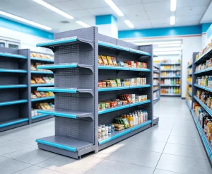 Grocery Store Gondola Shelving System Metal Retail Display Rack for Convenience Store