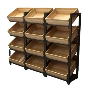 Grossandel Supermarket Wooden Fruit Display Board Supermarket Shelves