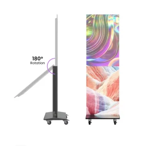 Ground Support Ultra Thin Full Color Advertising Digital P1.86 P2 P2.5 P3 Stand Poster LED Display Panel Advertising Led Screen