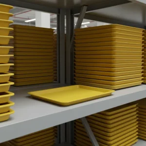 HAOSEN Recyclable Stackable Nestable Plastic Storage Box Industrial Use Non-Folding Design Food Grade Crates