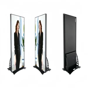 HD Indoor Outdoor Full Color LED Advertising Display P1.86 P2 P2.5 Floor Standing Digital Screen IP43 Rating 5 Year Warranty