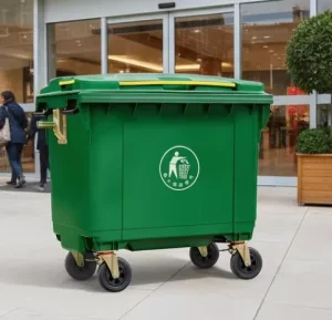 HDPE Outdoor Trash Bin Rubbish Bin Outdoor Wheeled Garbage Bin