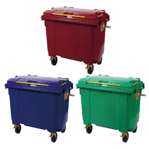 HDPE Plastic Town Street Waste Bin Big Capacity Removable Waste Bin