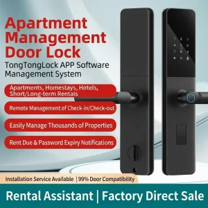 HR Smart Lock Bluetooth Fingerprint Card Lock for Home Apartment Hotel Homestay Rental Room