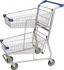 Hand Cart Supermarket Metal Shopping Trolley for Pharmacy