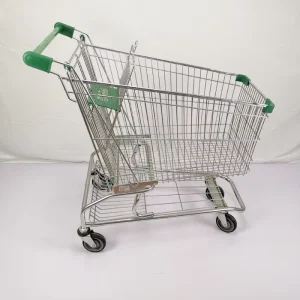 Hand Push Retail Stores Metal Supermarket Shopping Cart Trolley With Wheels And Seats