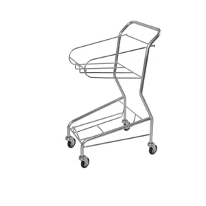 Hand Trolley Mesh Structure 3” PU Wheels Steel Construction Zinc Powder Coated Anti-Corrosion Waterproof Heavy