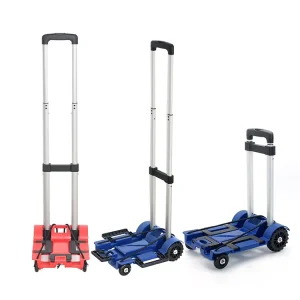 Hand Truck Carry Portable Car Shop Heavy Duty Trolley Cart Organizer Plastic 4 Wheels Collapsible Anti rust Customized Cart
