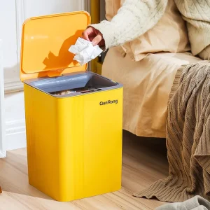 Hand free Touchless Automatic Sensor Smart Waste Bin with Lid Large Capacity for Kitchen Bedroom Use