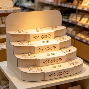 Handmade Foldable Portable Corrugated Board Folders Earrings Display Box Sponge Lining Recycled Materials for Jewelry Stores