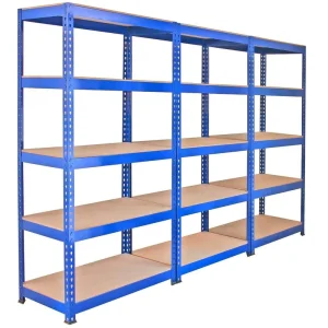 Heavy Duty 5 Layer Boltless Steel Shelving Unit with Corrosion Protection for Warehouse Supermarket