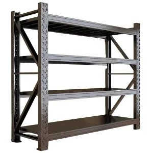 Heavy Duty Adjustable Storage Rack Black Metal Shelving Units for Warehouse Garage Basement Supermarket