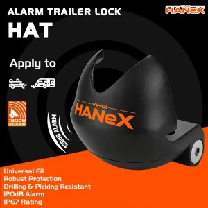 Heavy Duty Alarm Trailer Hitch Lock 120dB Siren Anti Theft Universal Coupler Lock For Cargo Trailers And Commercial Towing