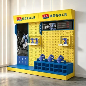 Heavy Duty Cold Rolled Steel Tool Rack Display Fixture with Quick Installation for Tools Accessories and Store Promotion