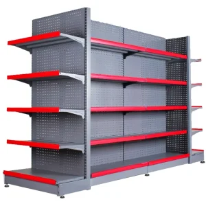 Heavy Duty Double Sided Cold Rolled Steel Supermarket Grocery Shelves Display Rack with Long Service Life Model C01