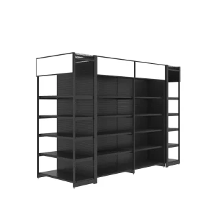 Heavy Duty Double Sided Freestanding Supermarket Warehouse Rack Q235B Steel 1900x920x480mm Customized Color & Size Model 12